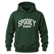 Forest green Halloween hoodie with white Spooky Season graphic for men and women