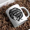 Black and white afro woman silhouette with empowering words like strong, queen, melanin, and beauty — perfect for mugs, shirts, and wall art celebrating strength and confidence.