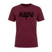 Maroon men's casual graphic tee with The Answer Is Nope funny quote artwork