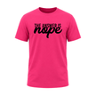 Heliconia pink men's graphic tee displaying The Answer Is Nope funny quote