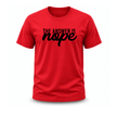 Red graphic T shirt for men with funny The Answer Is Nope slogan design