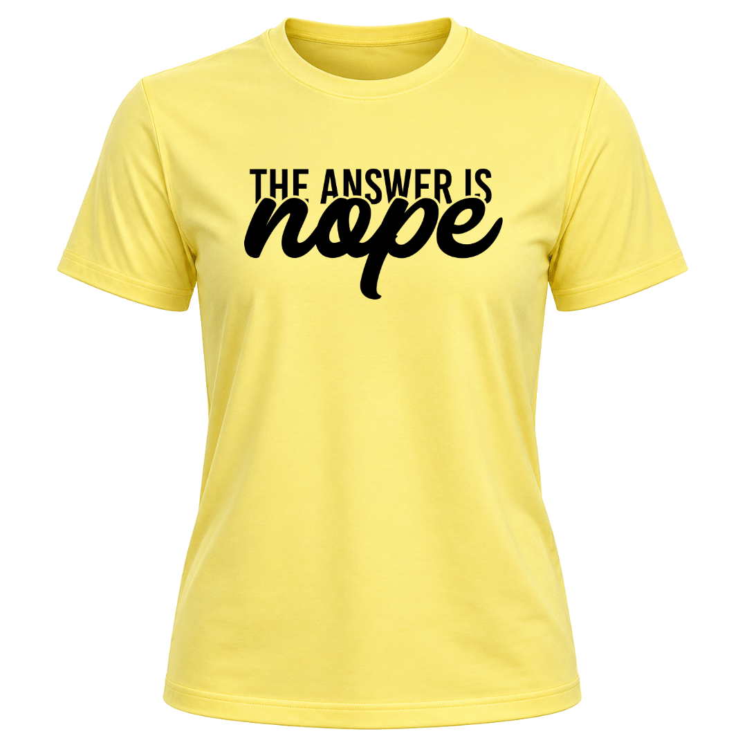 Corn silk yellow women's statement t shirt with sarcastic slogan