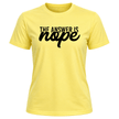 Corn silk yellow women's statement t shirt with sarcastic slogan