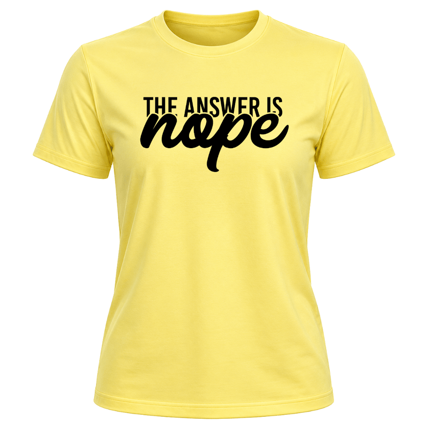 Corn silk yellow women's statement t shirt with sarcastic slogan
