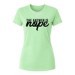 Mint green women's casual t shirt with humorous statement print