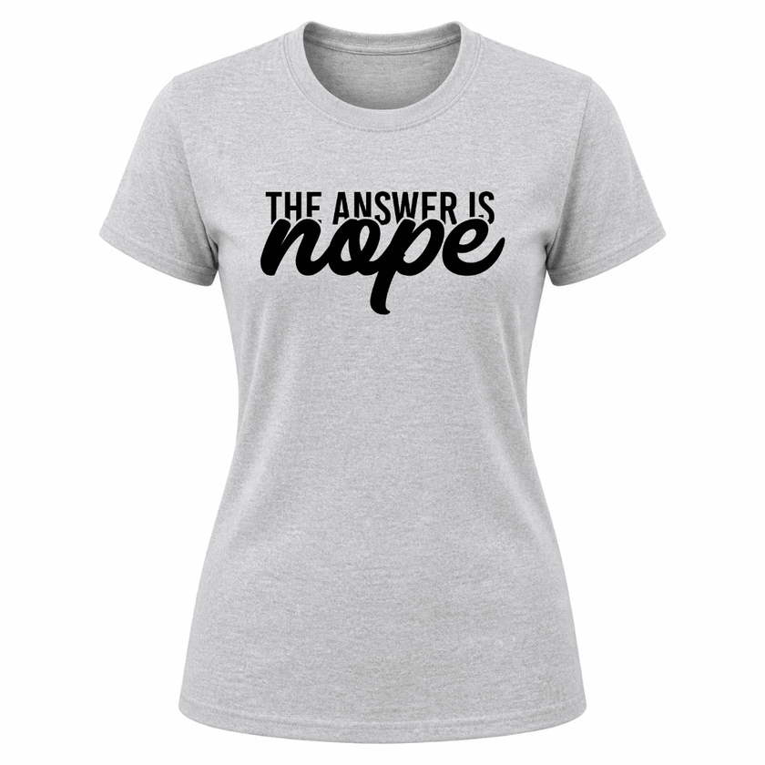 Sport grey women's statement shirt with bold graphic typography