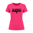 Heliconia pink women's graphic tee with stylish sarcastic quote design