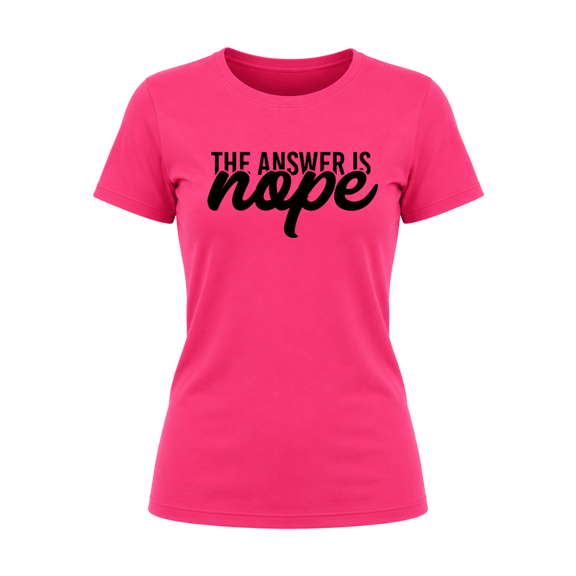 Heliconia pink women's graphic tee with stylish sarcastic quote design